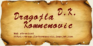 Dragojla Komnenović vizit kartica